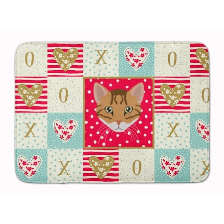 Carolines Treasures 19 x 27 in. Cheetoh Cat Love Machine Washable Memory Foam Mat CK5102RUG